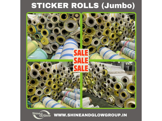 STICKER PAPER ROLLS IN LOT